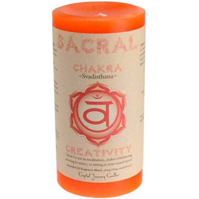 Sacral Chakra Pillar Candle